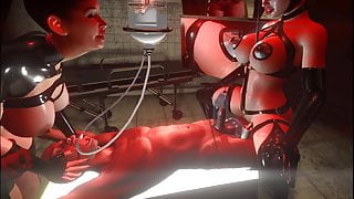 3D SFM VR, Huge Tits, Latex Mistress, Breast Feeding, Vacuum