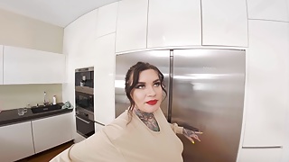 LustReality Tattooed Stepmom with Big Tits Fucks Stepson VR