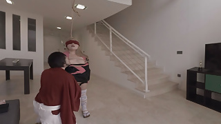 Virtual Reality Japanese Sex: Mitsuki Arms Tied Blowjob